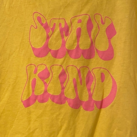 FREEZE Stay Kind Yellow Crop Top Says Size XL Juniors ☀️ - Picture 5 of 10